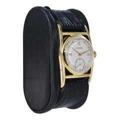 Longines Montre Art Déco remplie d'or jaune, années 1950