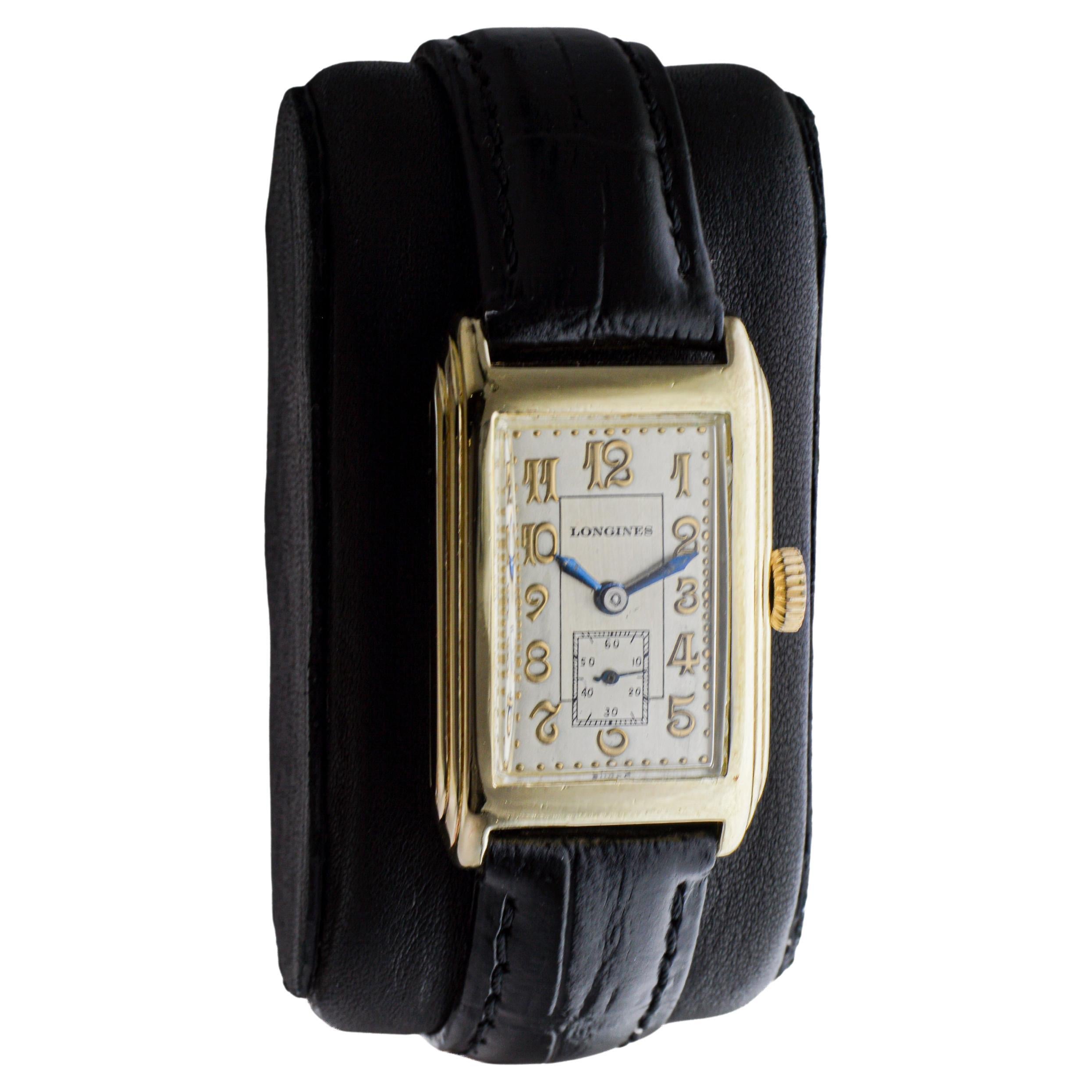 Reloj Longines Art Déco relleno de oro amarillo en Excelente estado para la venta en Long Beach, CA