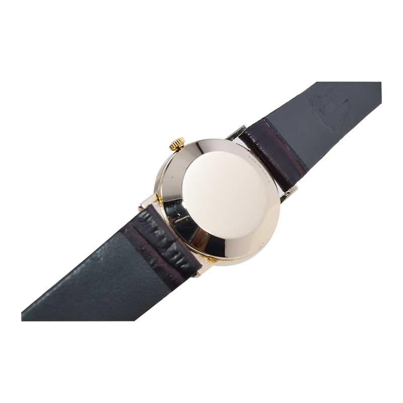 Design architectural Longines « Circle Around the Square » en or jaune, 1950 en vente 3