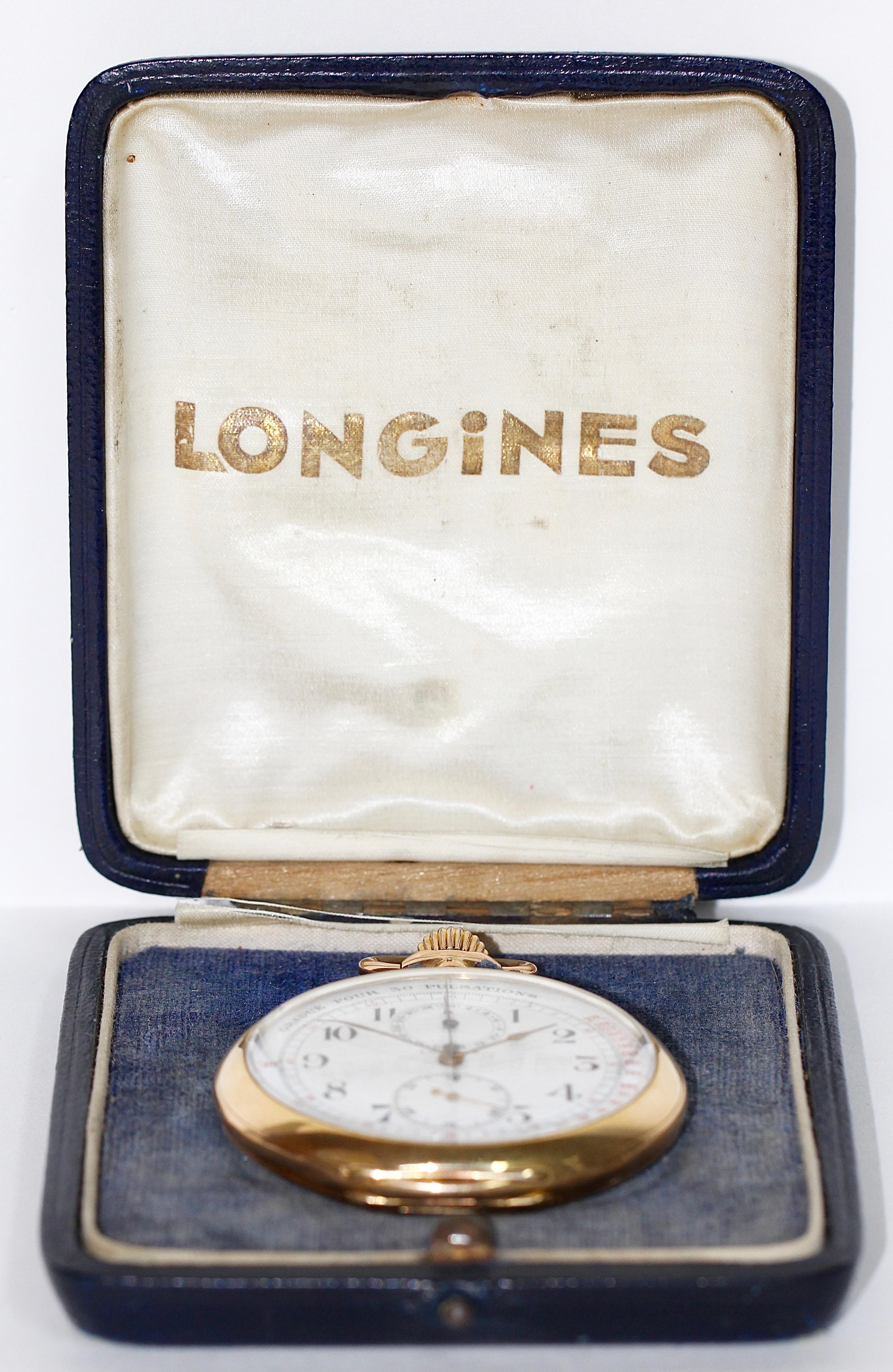 Men's Longines Yellow Gold Pocket Watch   For Sale