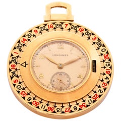 Longines Yellow Gold Roulette Manual Pocket Watch