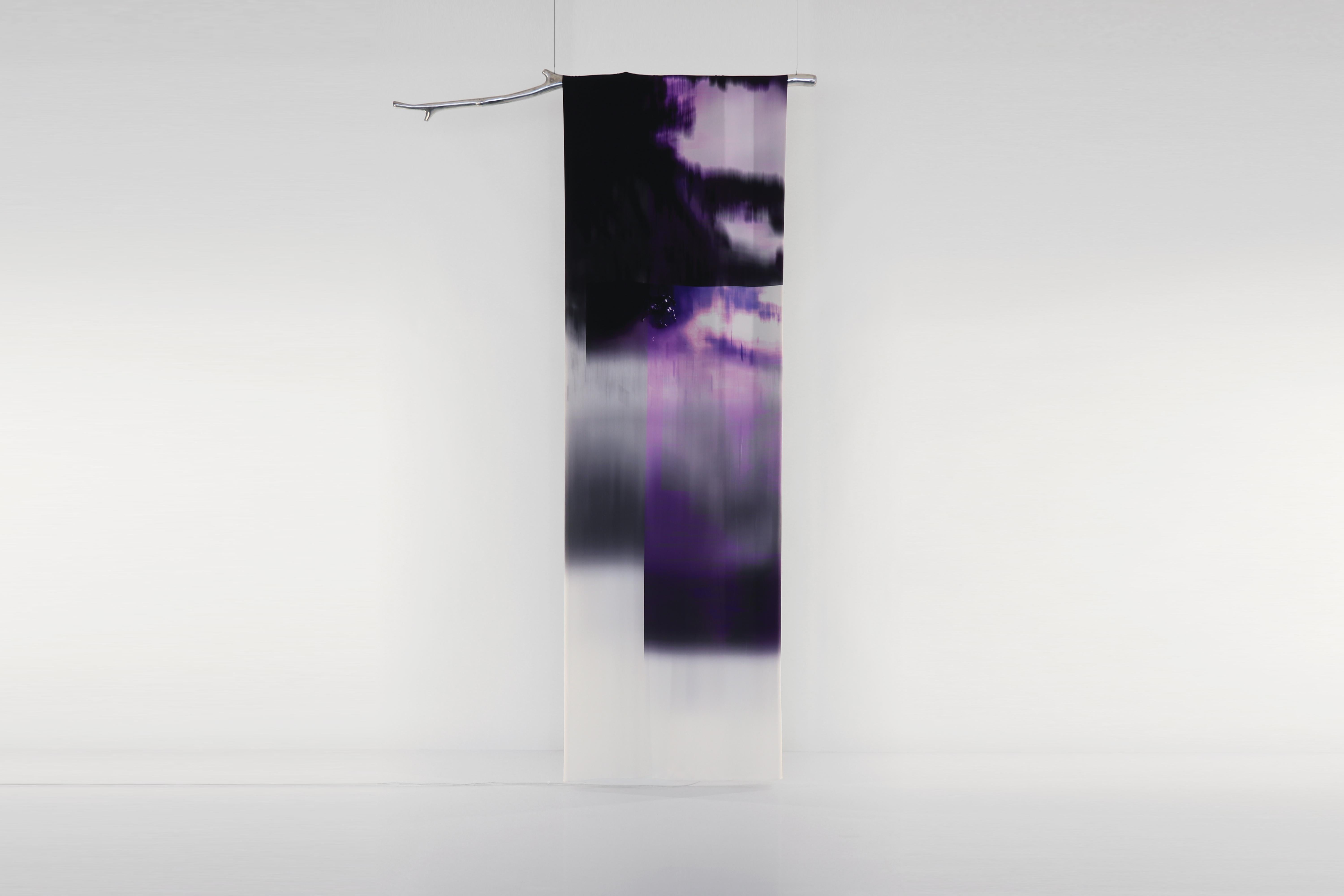 Longing for the Space Between Stars Purple Fabric Light by Batten and Kamp In New Condition In Geneve, CH