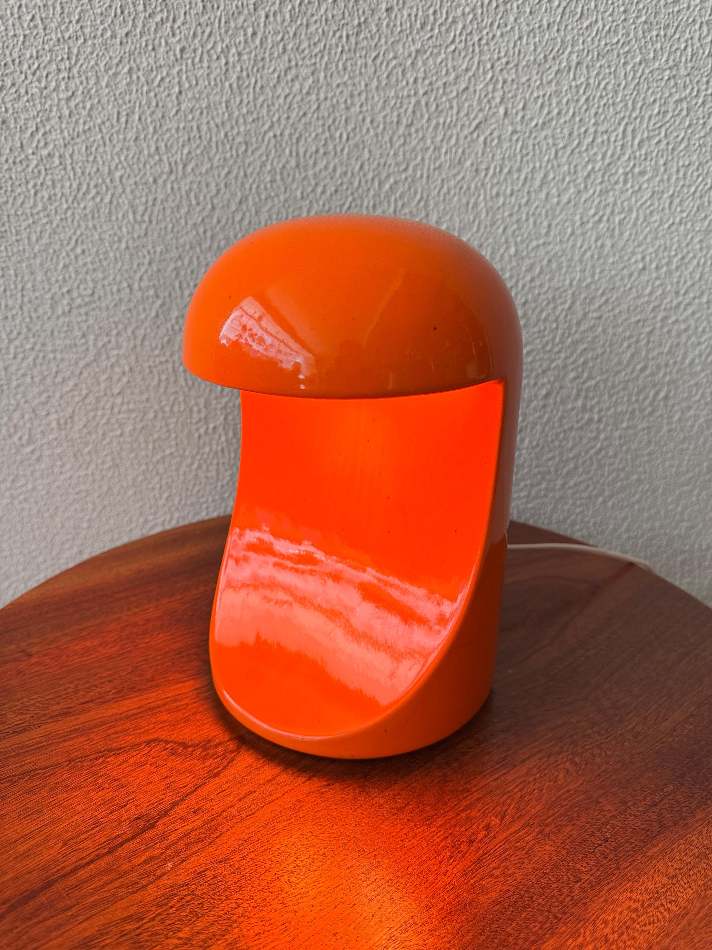 Ère spatiale Lampe de table Longobarda par Marcello Cuneo pour Gabbianelli 1966 Italie en vente