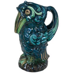 Longpark English Art Pottery Bird Pitcher