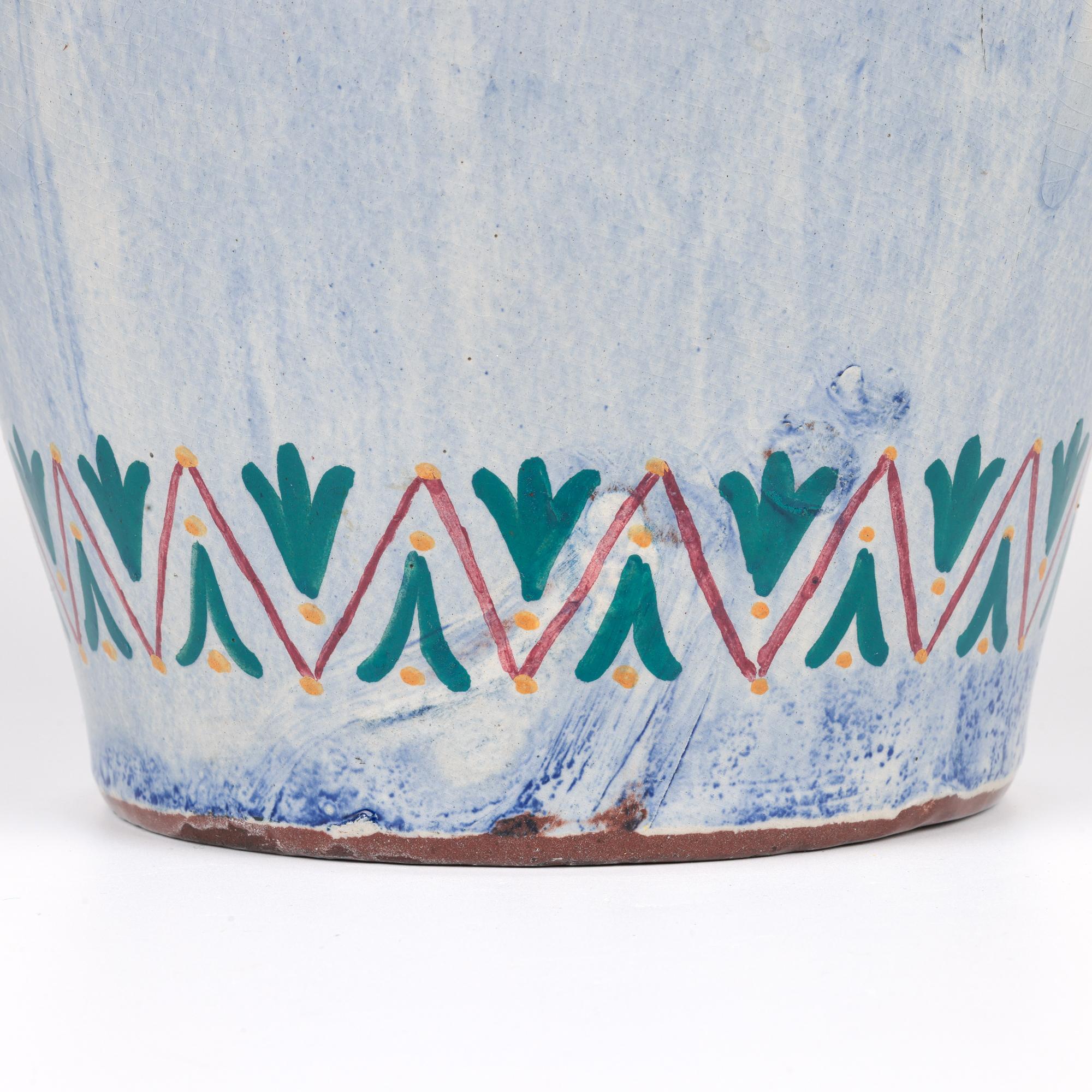 Longpark Large & Rare Art Deco Hand Painted Exhibition Art Pottery Jug For Sale 11