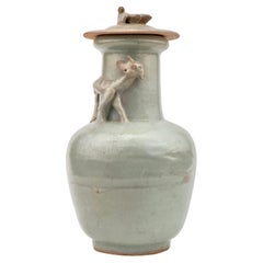 Antique Longquan Celadon 'Dragon' Jar and Cover, Southern Song Dynasty(1127–1279)