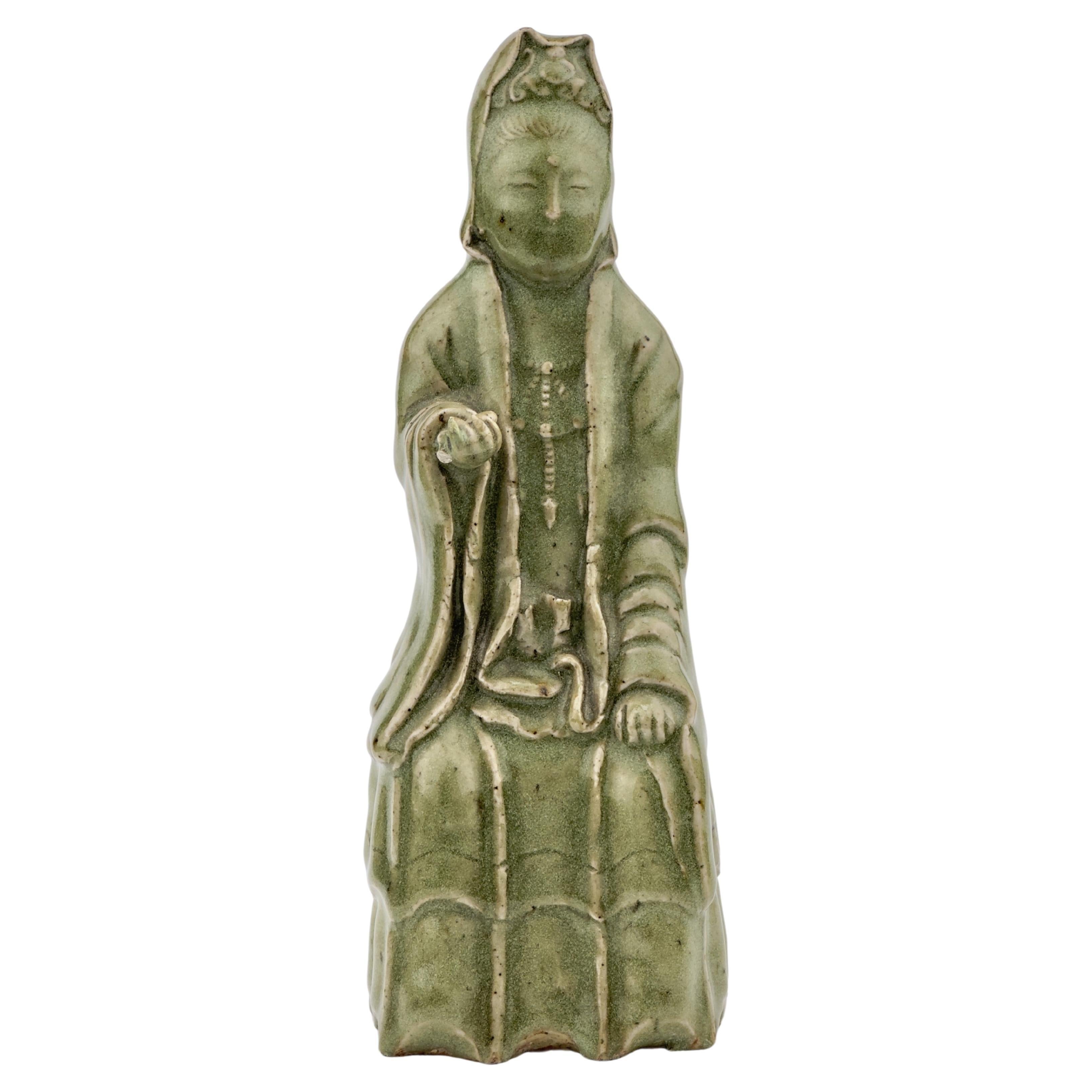 Longquan Celadon Figurine, Ming Dynasty (1368-1644) For Sale