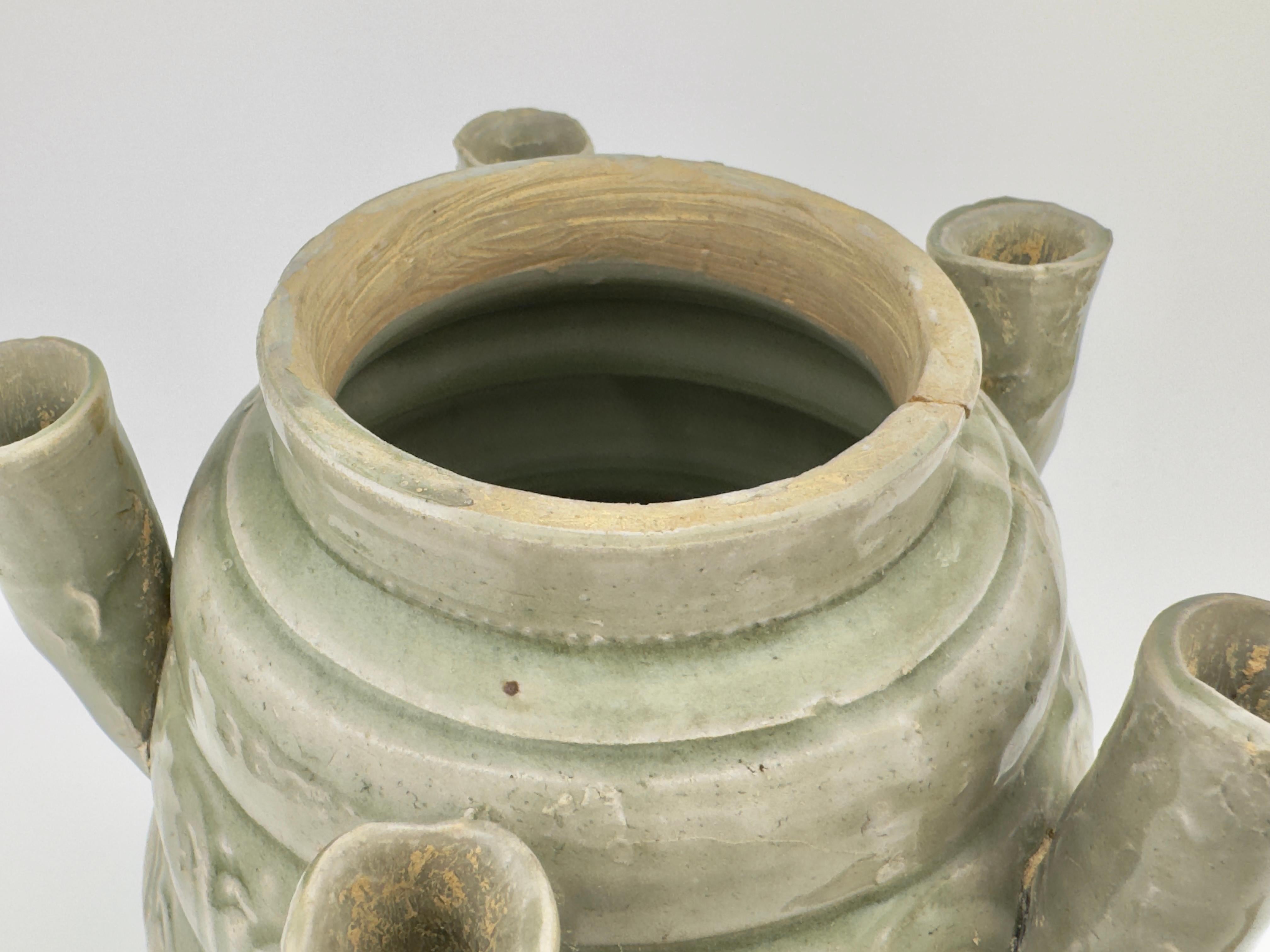 Longquan Celadon Five-Spouted Jar, Northern Song Dynasty (AD 960~1127) For Sale 5