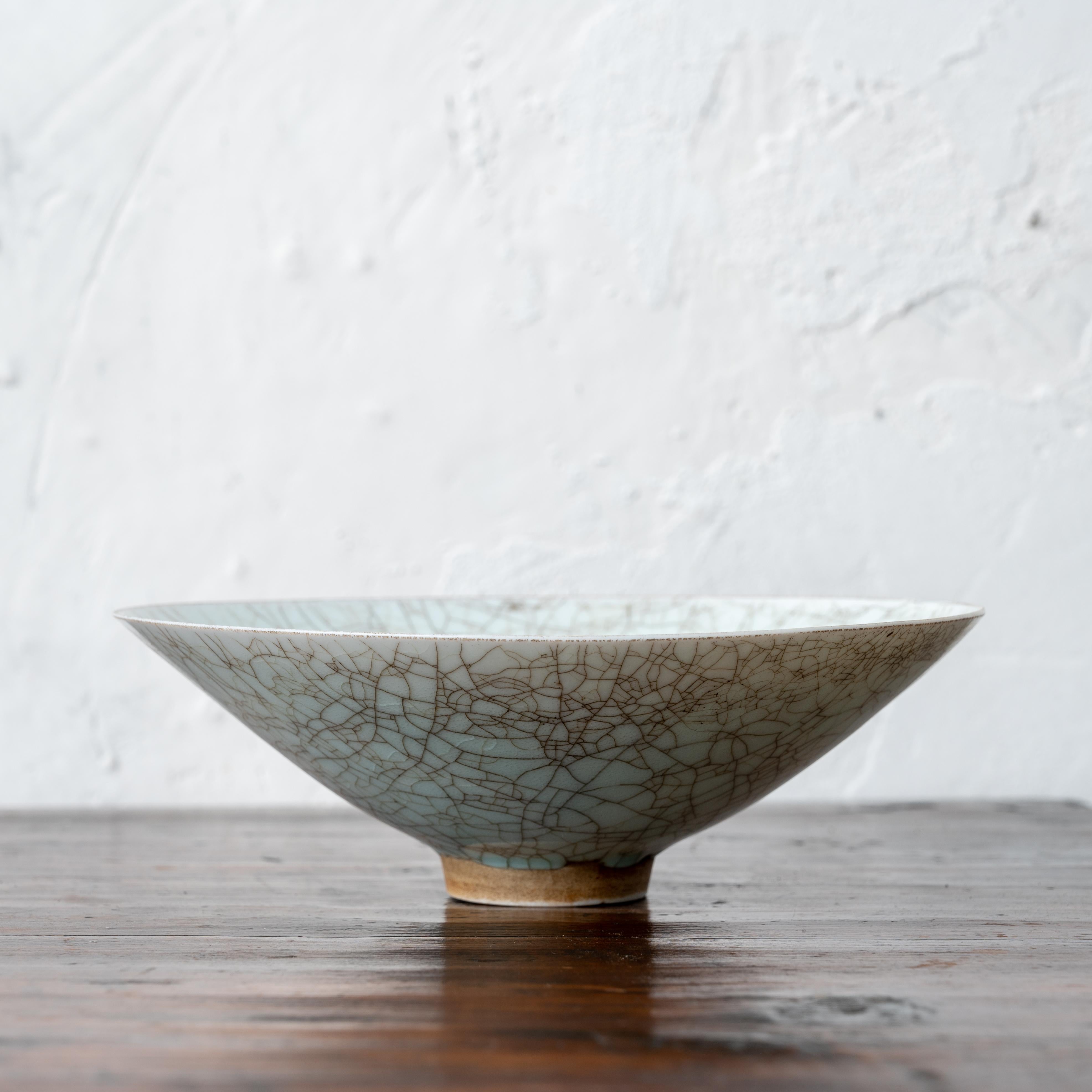Chinese Export Longquan Style Celadon Conical Bowl For Sale