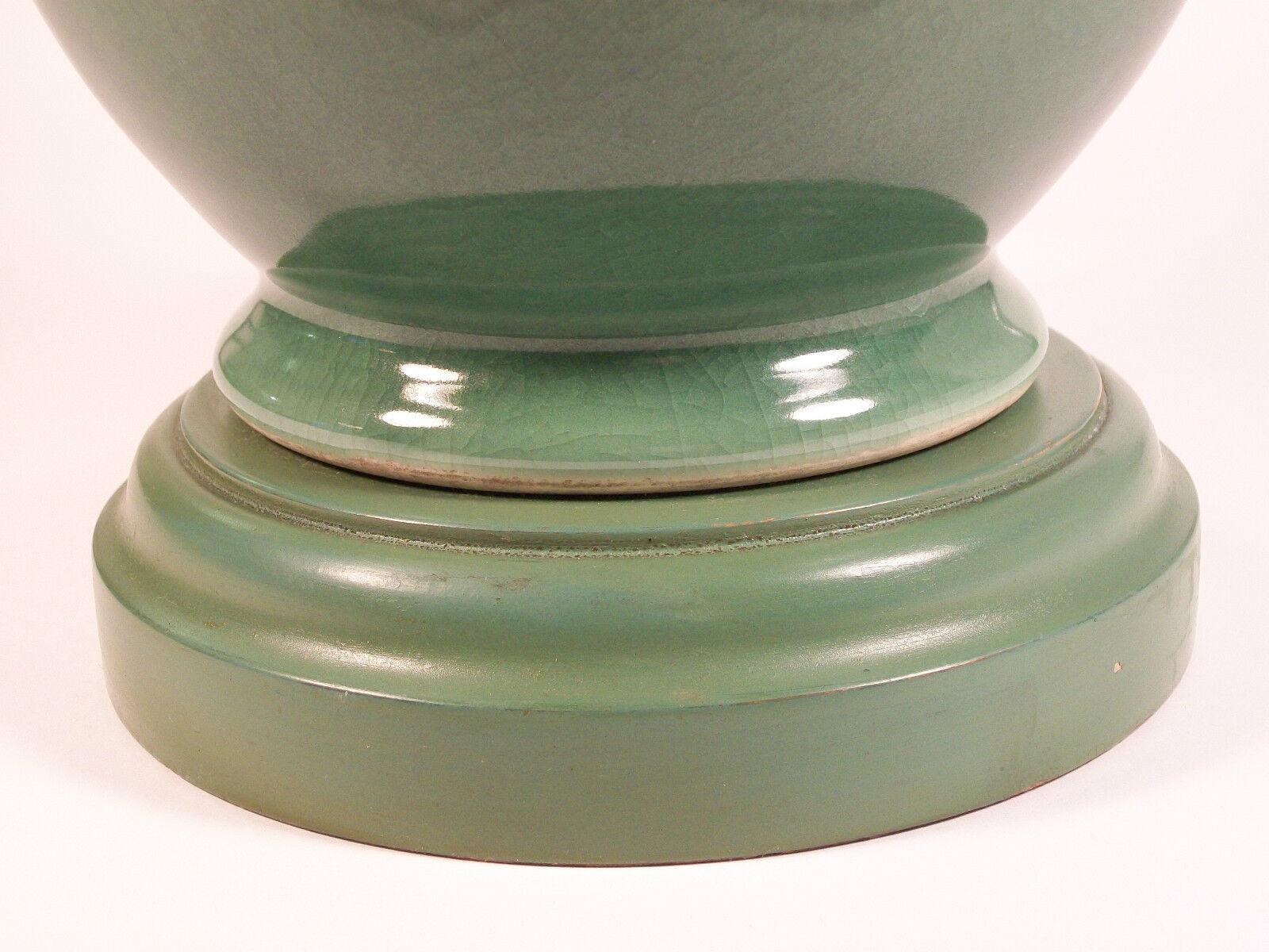 Longquan Style Celadon Glazed Ceramic Lamp - Japan - Late 20th Century For Sale 5