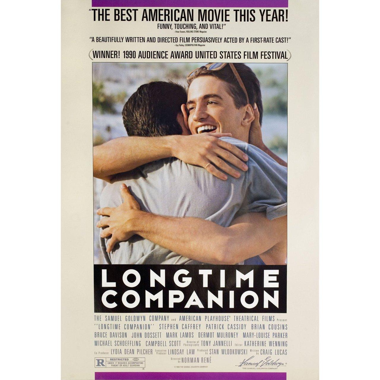 Original 1990 U.S. one sheet poster for the film Longtime Companion directed by Norman Rene with Campbell Scott / Patrick Cassidy / John Dossett / Mary-Louise Parker. Very good-fine condition, rolled. Please note: the size is stated in inches and