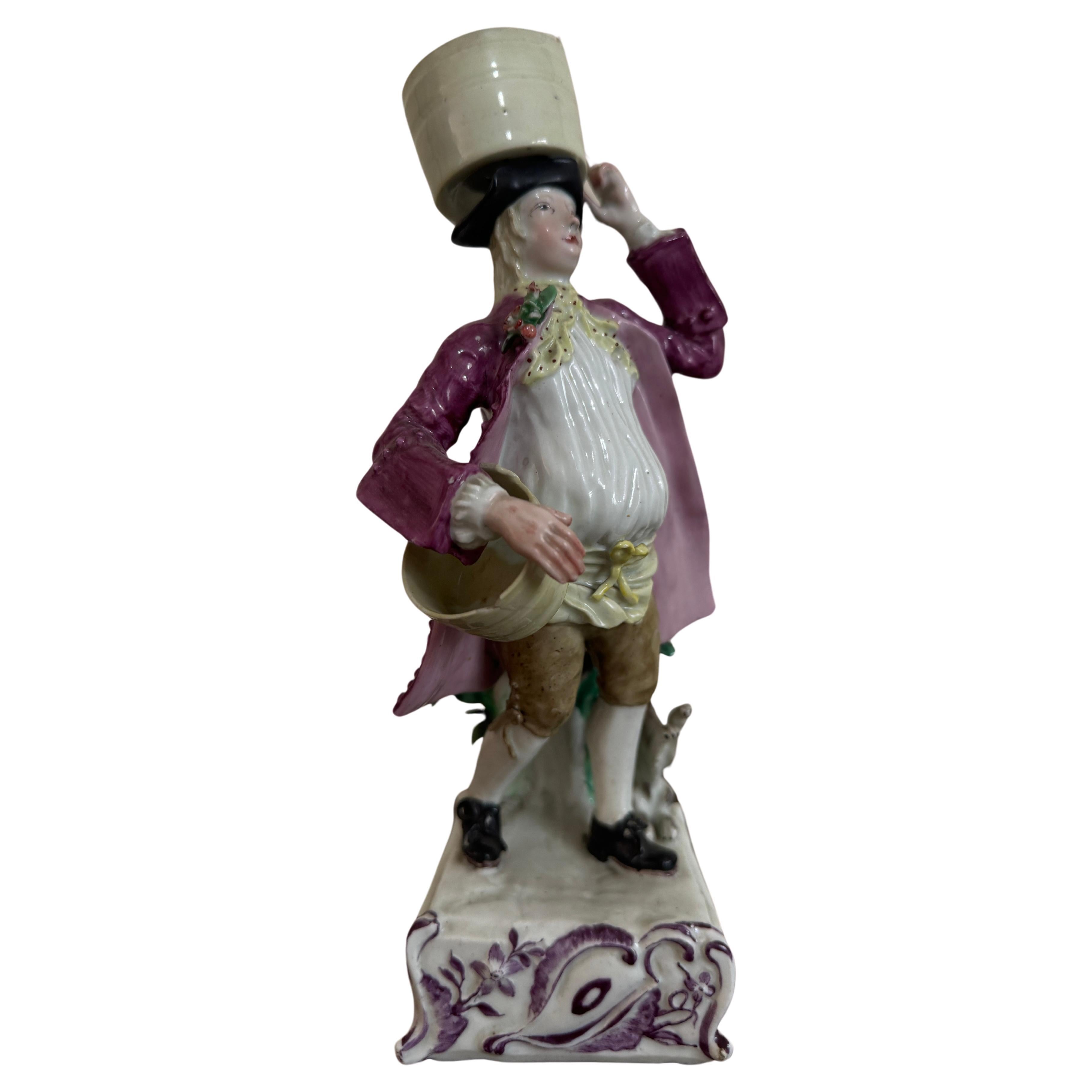 Figura de lechero de Longton Hall, hacia 1755 en venta