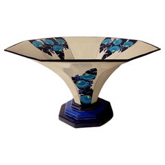 Longwy Art Deco French Cloisonné Ceramic Large Display Dish