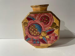 Longwy Art Deco French Cloisonné Ceramic Vase
