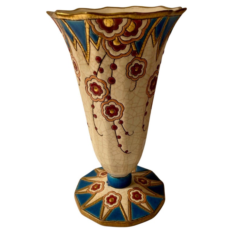 Faïenceries et Emaux de Longwy Vases and Vessels - 31 For Sale at 1stDibs | emaux  de longwy signatures, prix d'un vase en emaux de longwy, vase longwy art  deco