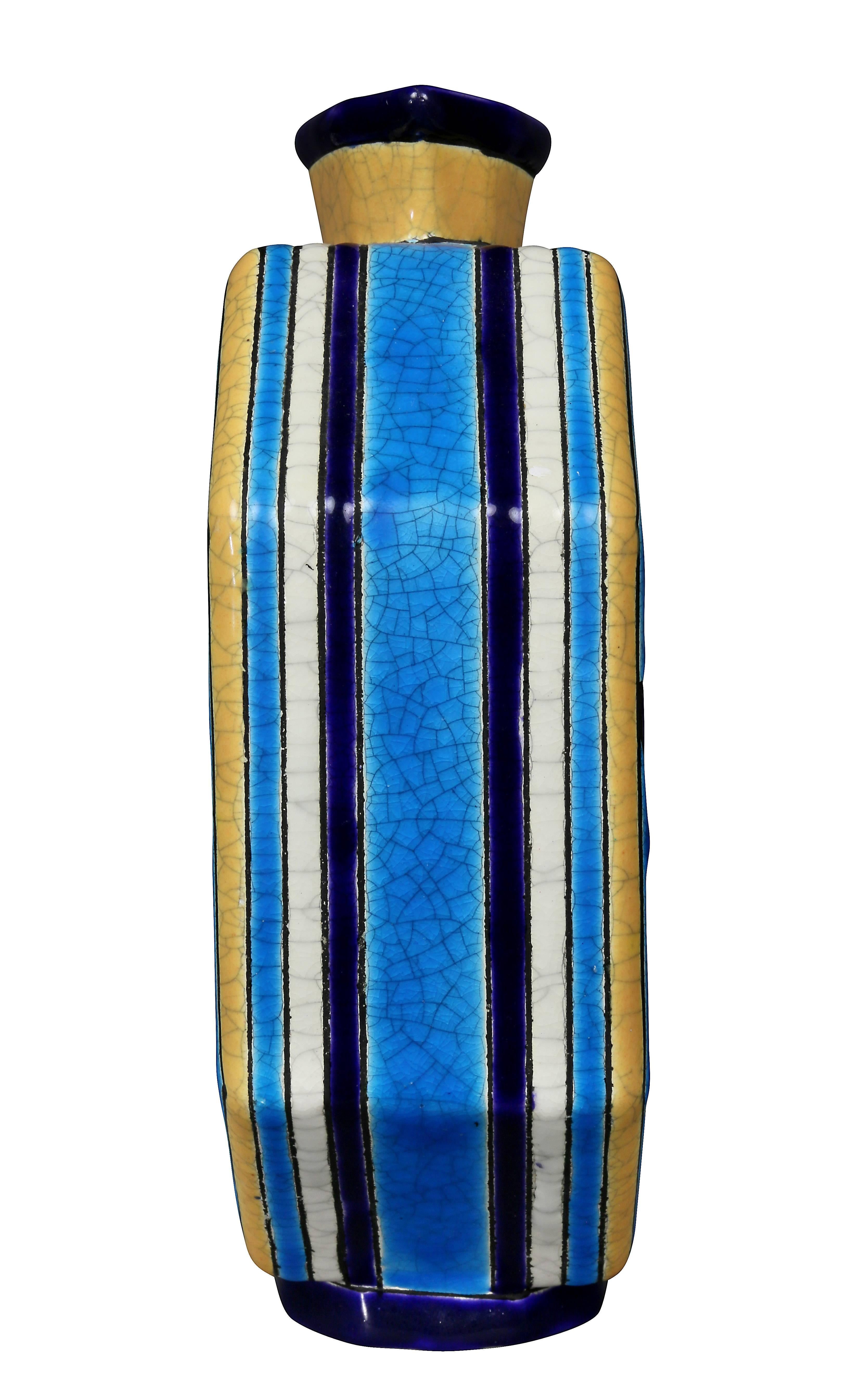 Vase en poterie Art Déco Longwy Bon état - En vente à Essex, MA