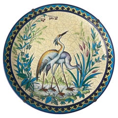 Longwy Ceramic Charger Plate Hand Painted