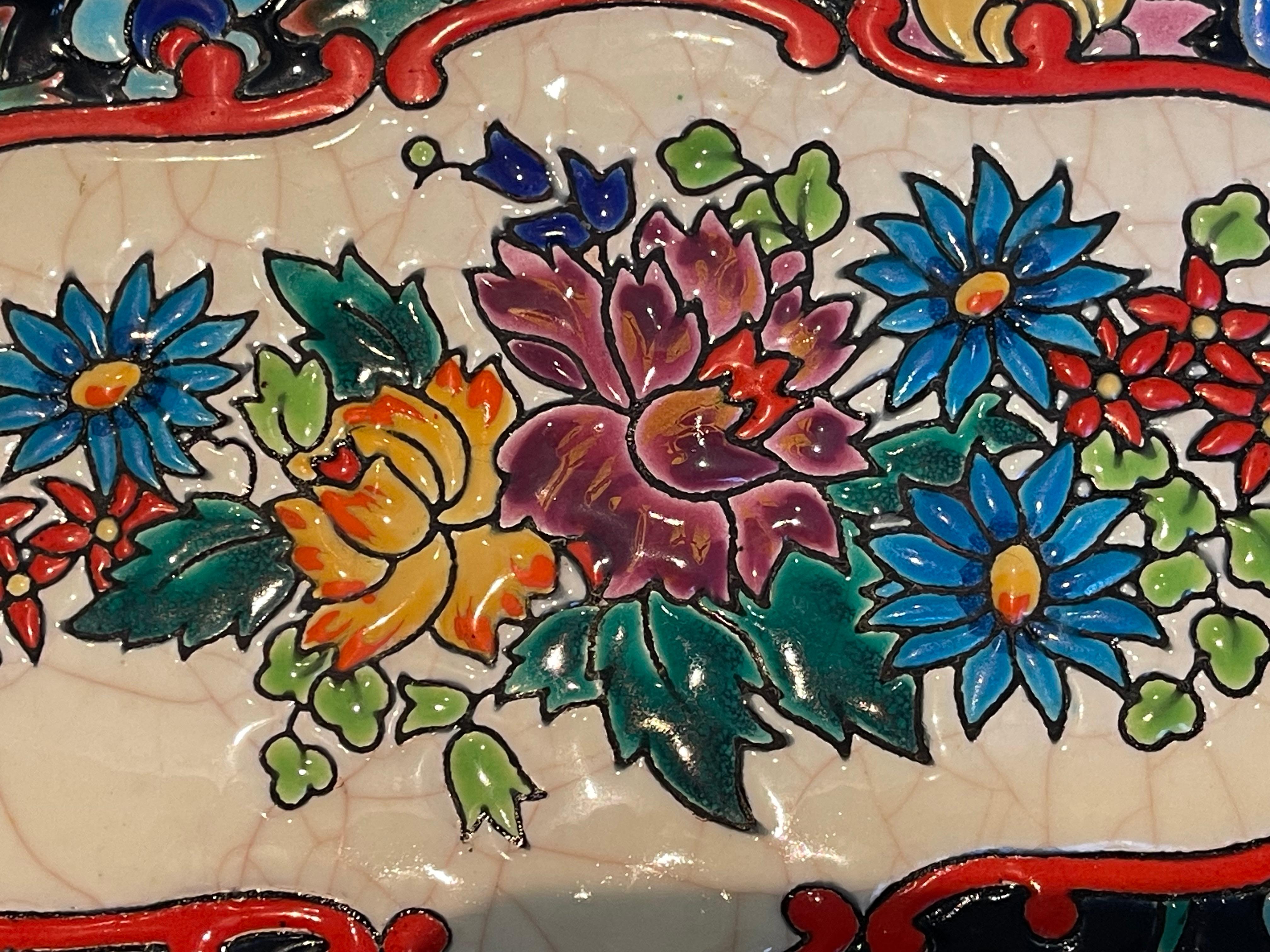 French Longwy - Deep Enameled Dish For Sale