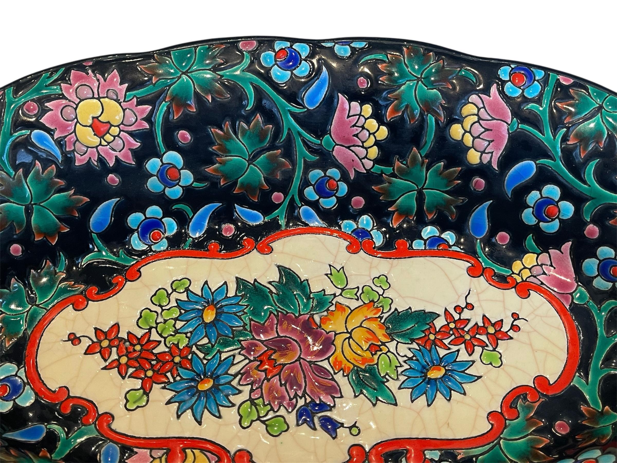 Longwy - Deep Enameled Dish For Sale 3