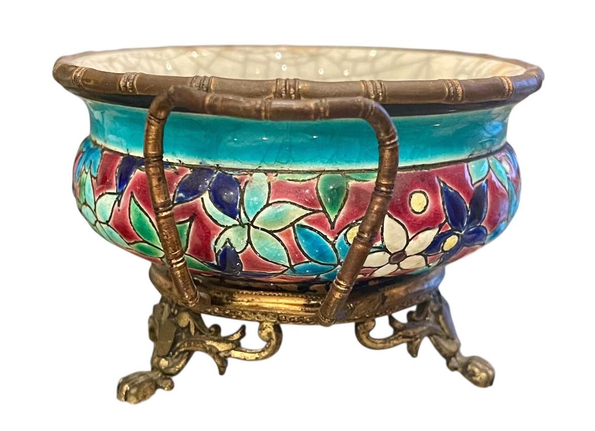 Longwy - Emaille Trinkgefäß (20. Jahrhundert) im Angebot