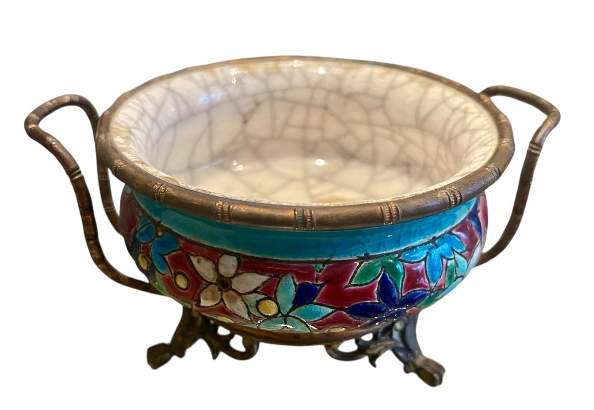 Longwy - Emaille Trinkgefäß (Bronze) im Angebot