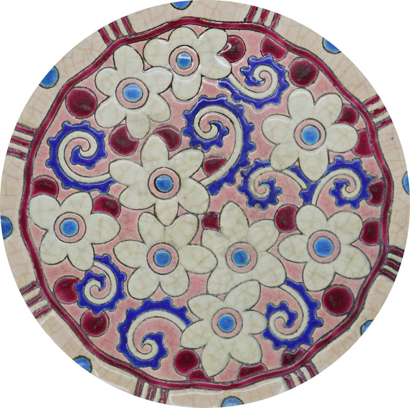 Art déco Bol en céramique Art Déco français Longwy, 1920 en vente