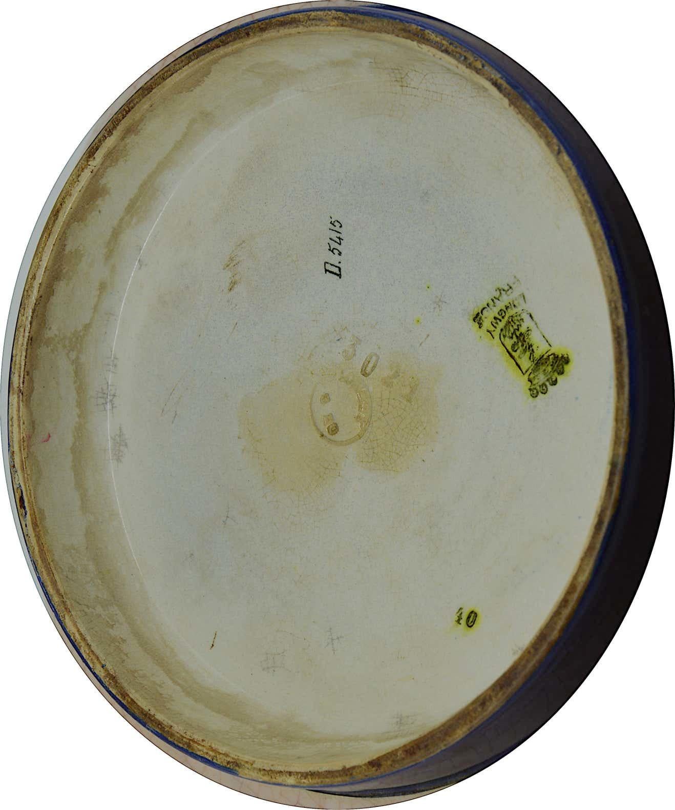 Bol en céramique Art Déco français Longwy, 1920 Bon état - En vente à Saint-Amans-des-Cots, FR
