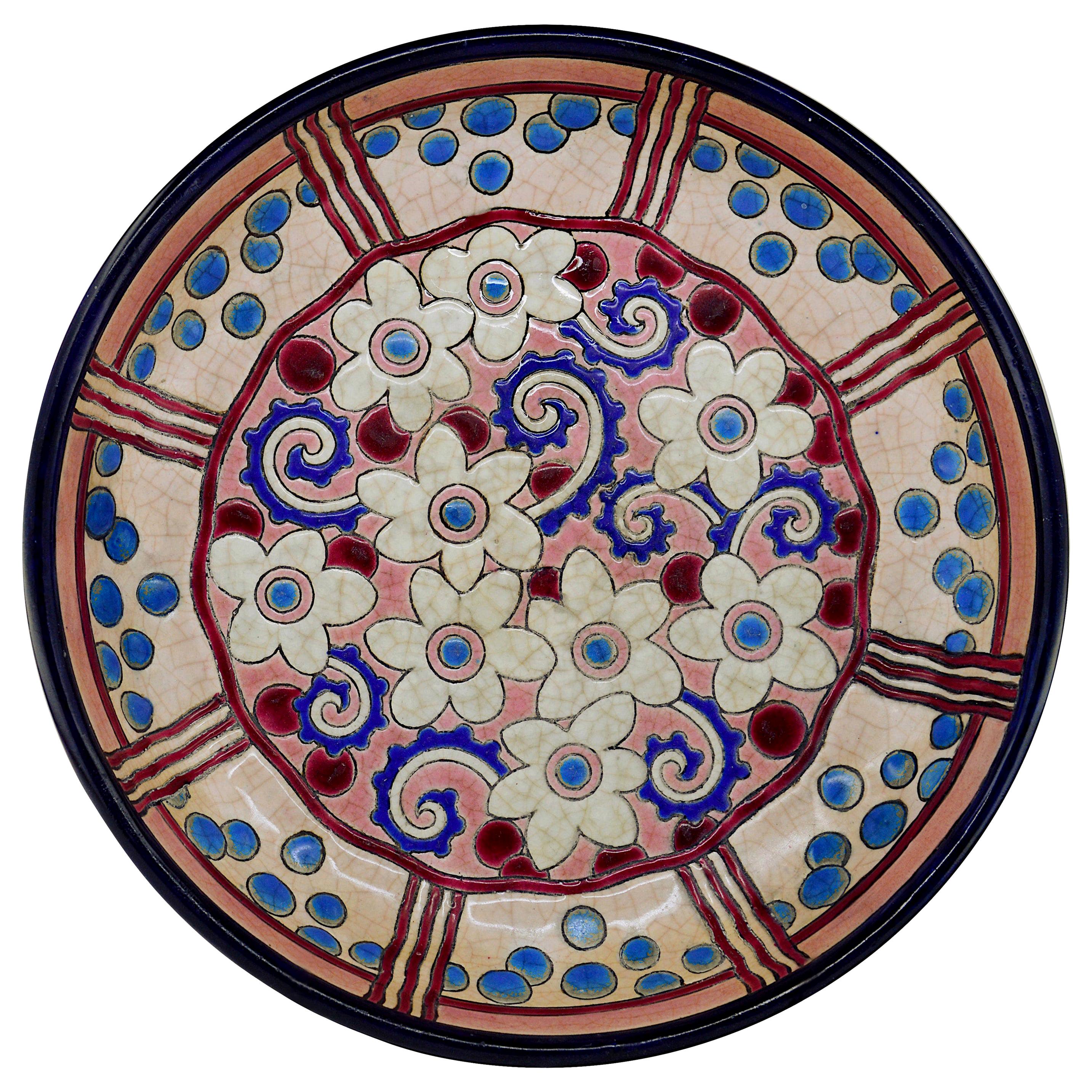 Art Deco Ceramic Bowl, 1930s Modernist Design at 1stDibs