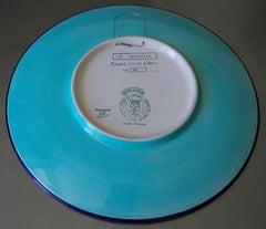Emaillierte Longwy-Wandplatte aus Keramik aus der Mitte des Jahrhunderts, limitierte Auflage, 1950er Jahre