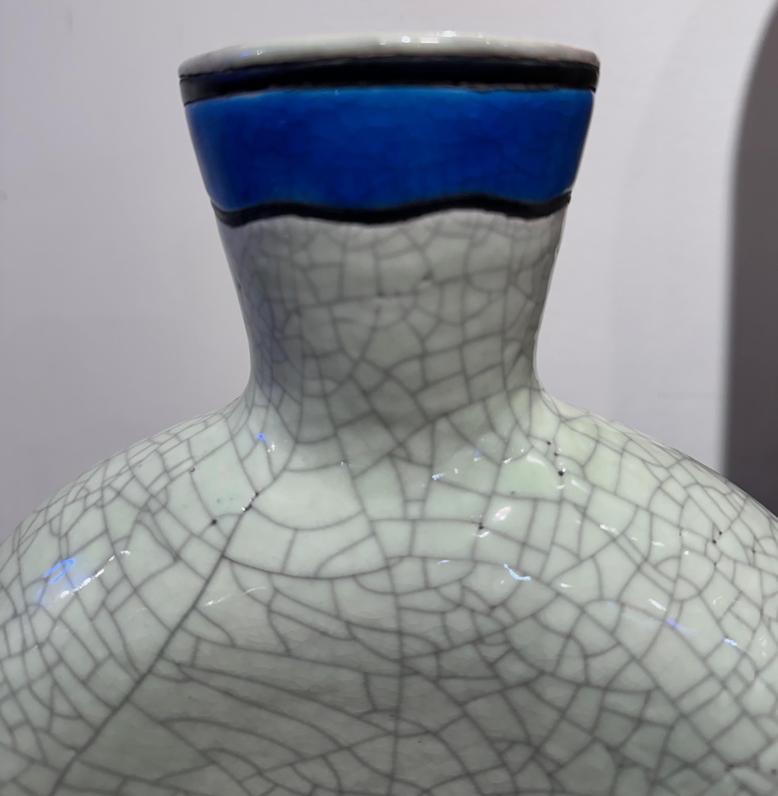 Vase Art Déco africain Primavera Longwy rare en vente 2