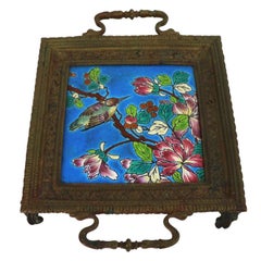 Longwy Tile in Cast Bronze Frame
