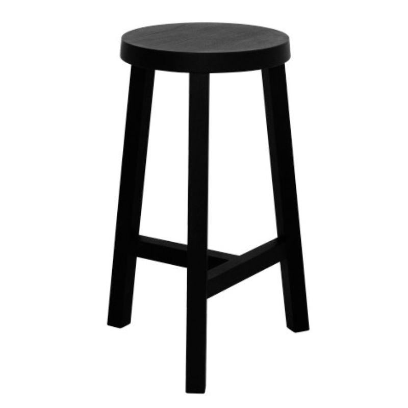 Contemporary Lonna Bar Stool, Tall & Oak by Made by Choice For Sale