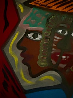 "The Missing Tribe of Woman (14)" Lonnie Holley, Abstracted Figures in Profile