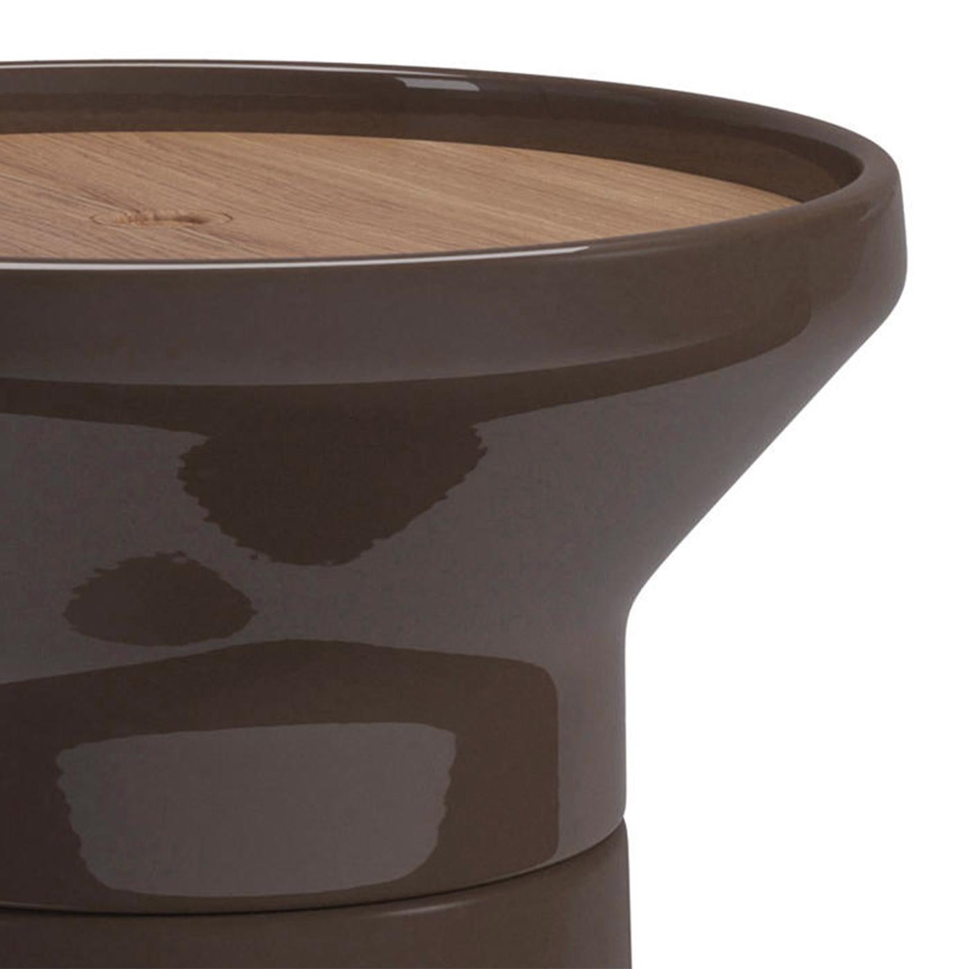 Hand-Crafted Lonum Choco Side Table For Sale
