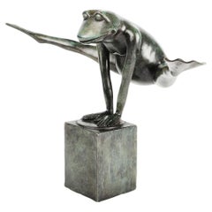 Look at my legs - Bronze frog by R + R Art & Design