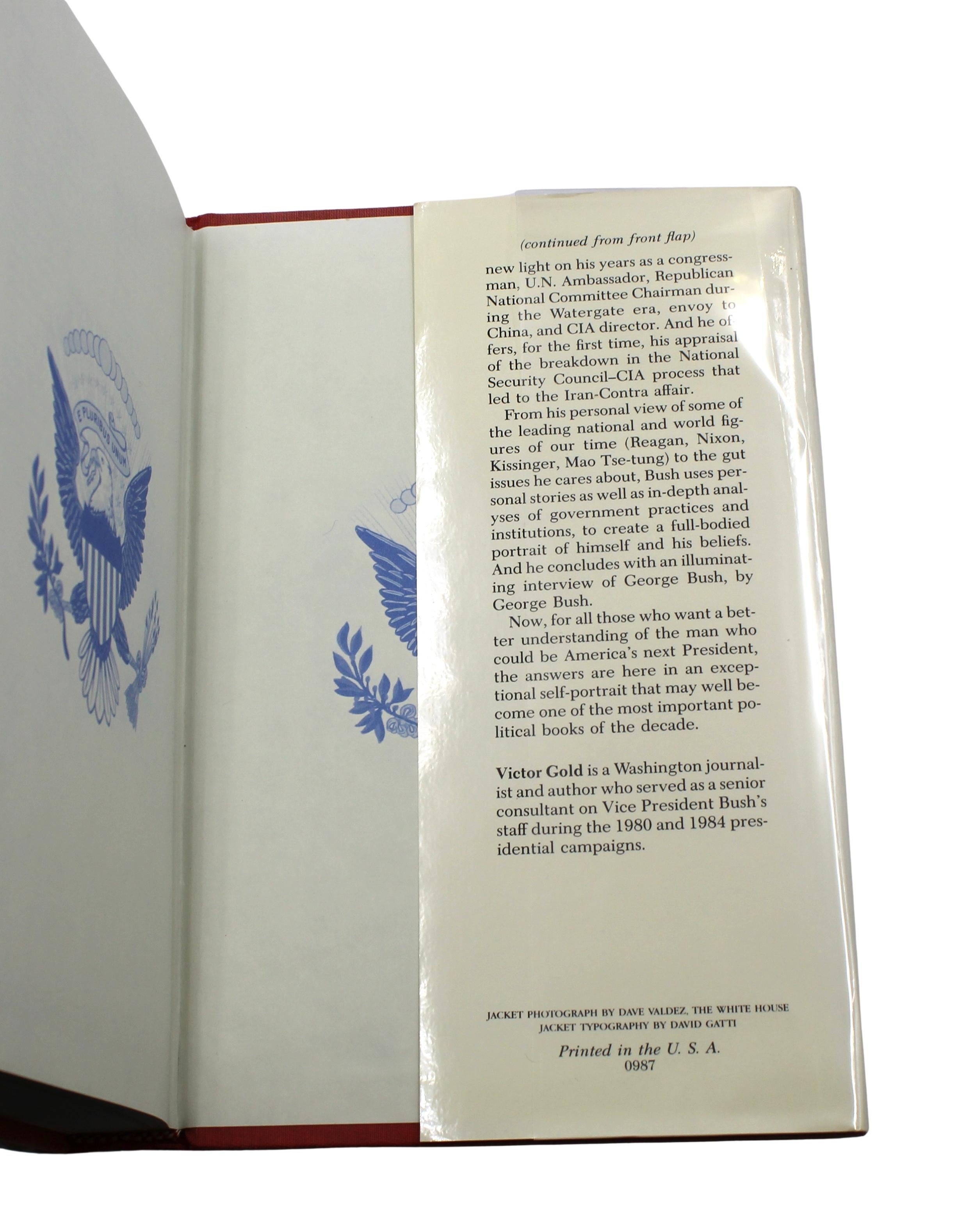 Regarder vers l'avenir : Une autobiographie, signée par George Bush, première édition, 1987 en vente 9