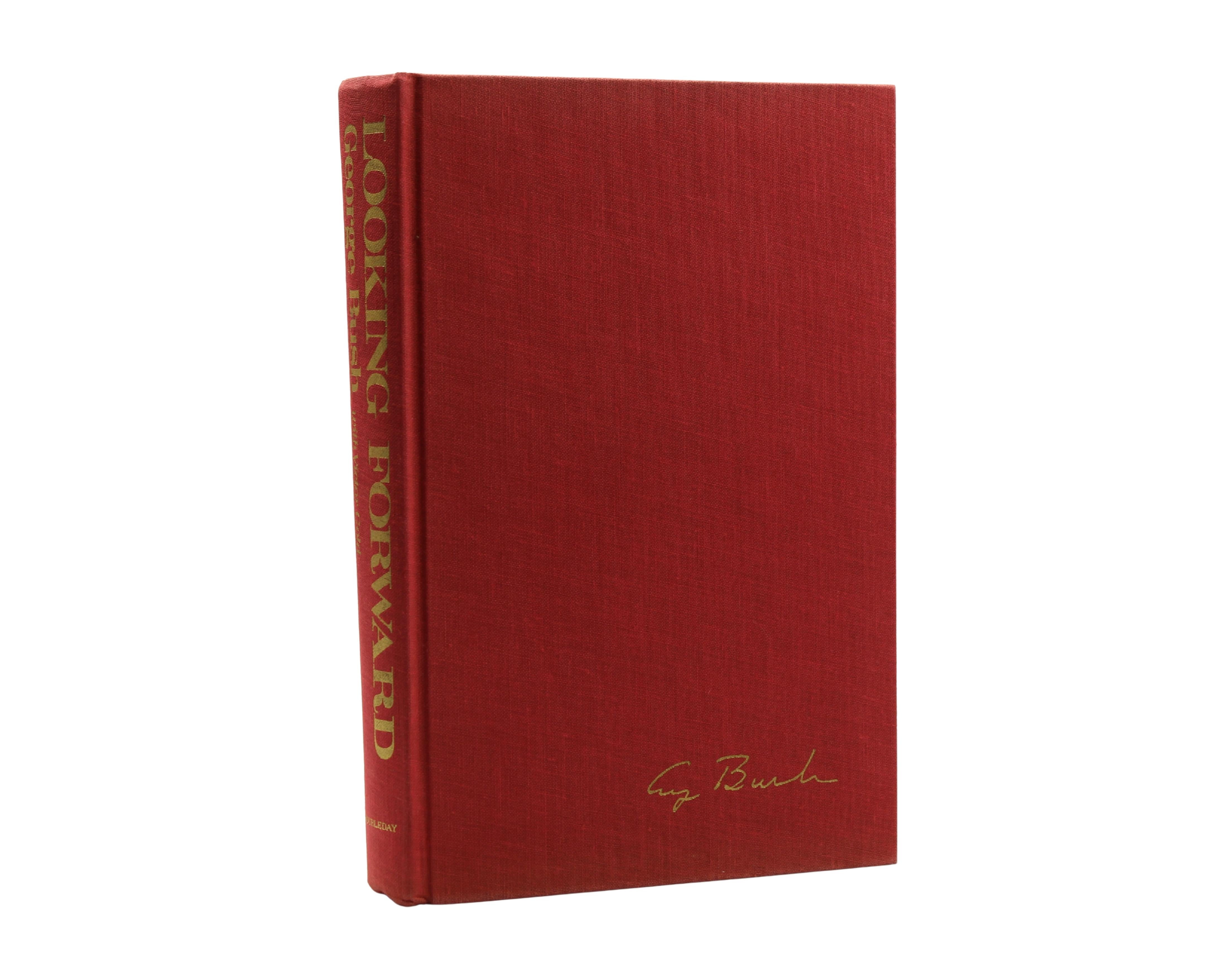 Américain Regarder vers l'avenir : Une autobiographie, signée par George Bush, première édition, 1987 en vente