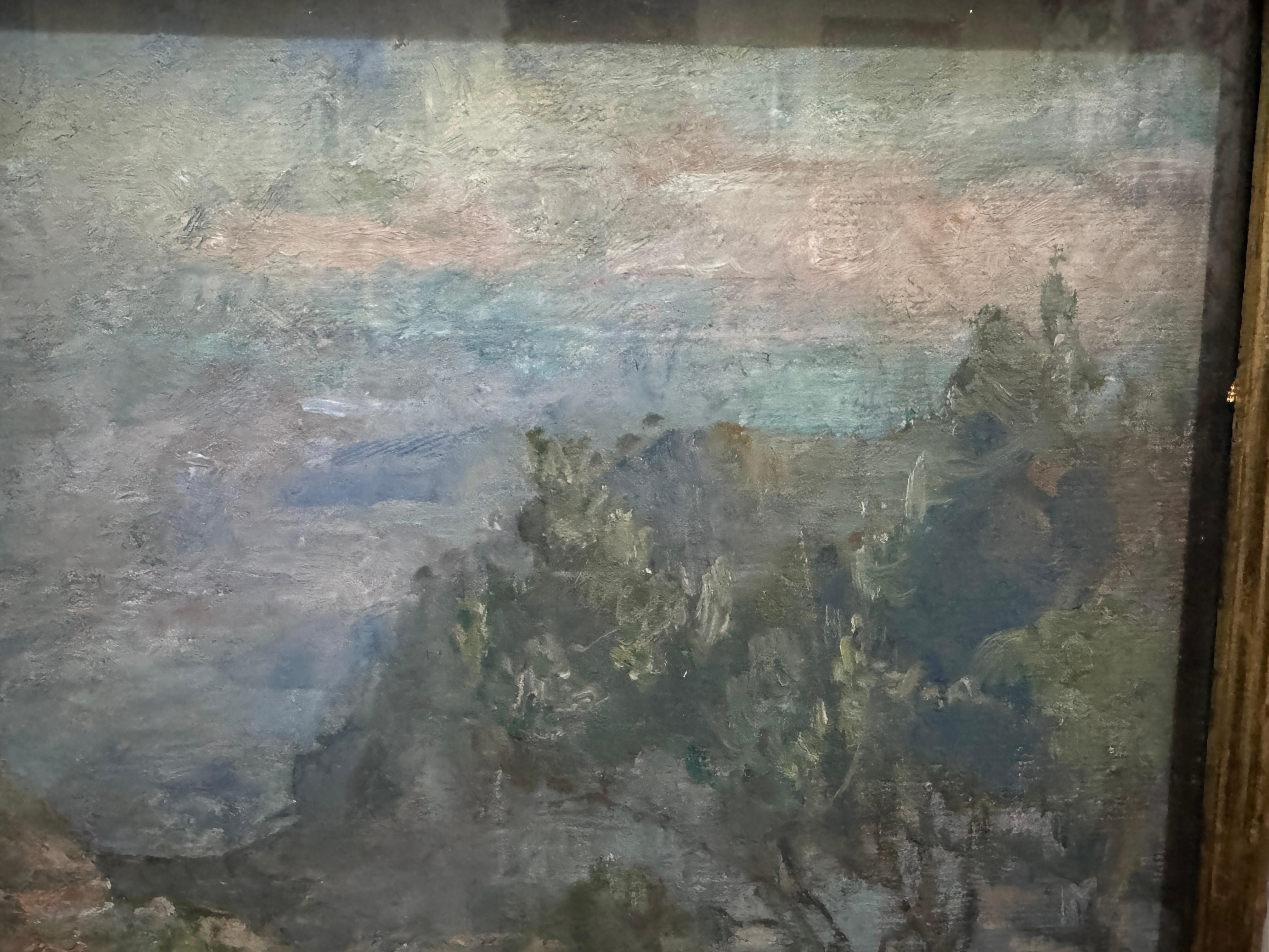 Hand-Painted 'Looking out to sea, Mallorca' by Edmund Fairfax-Lucy (1945 - 2020) For Sale