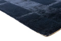 Hand-Knotted Deep Blue Runner in Loom Design (4m in length)