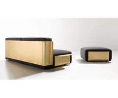 Loom sofa aus gebürstetem messing von De Castelli