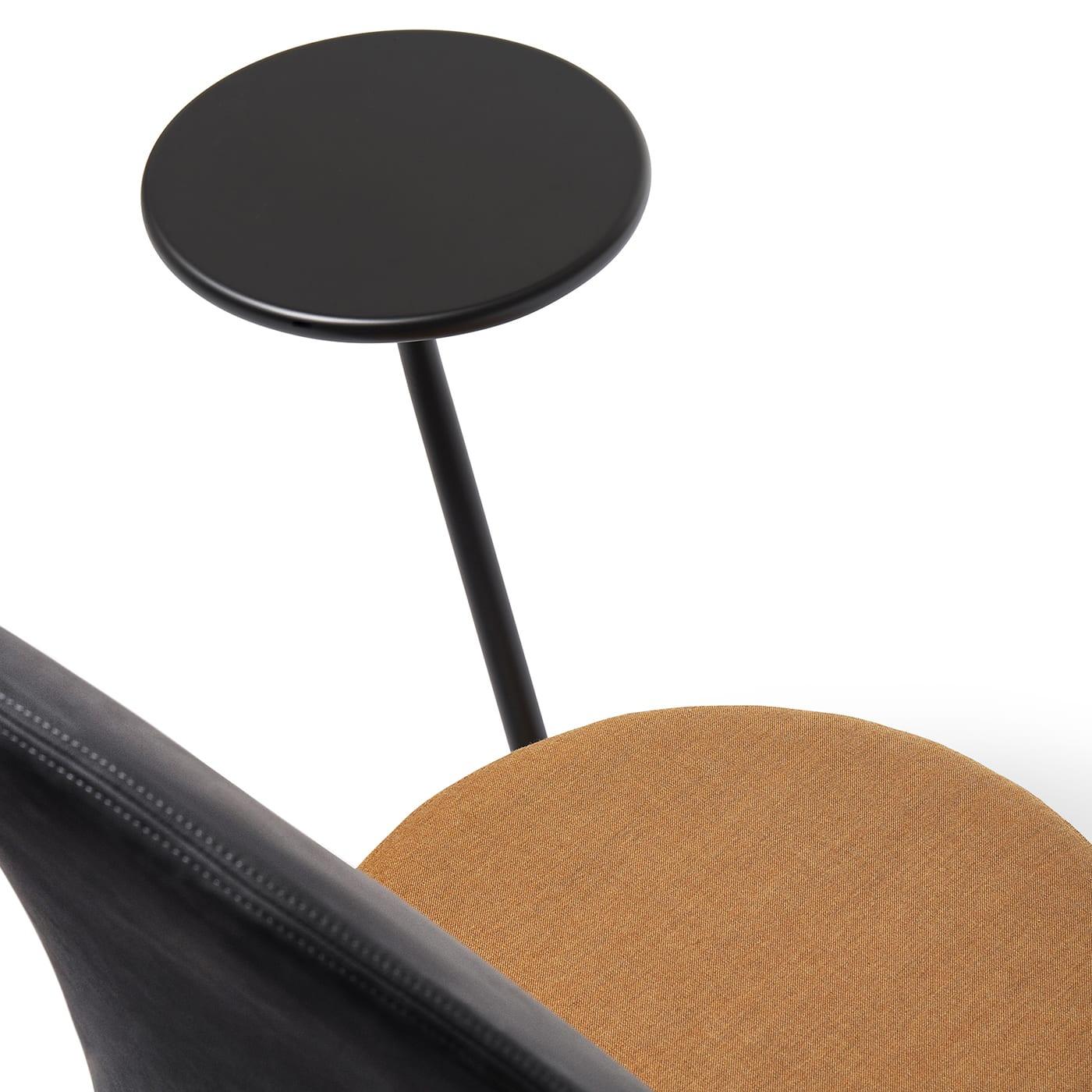 Italian Loomi Black and Mustard Chair with Top by Lapo Ciatti
