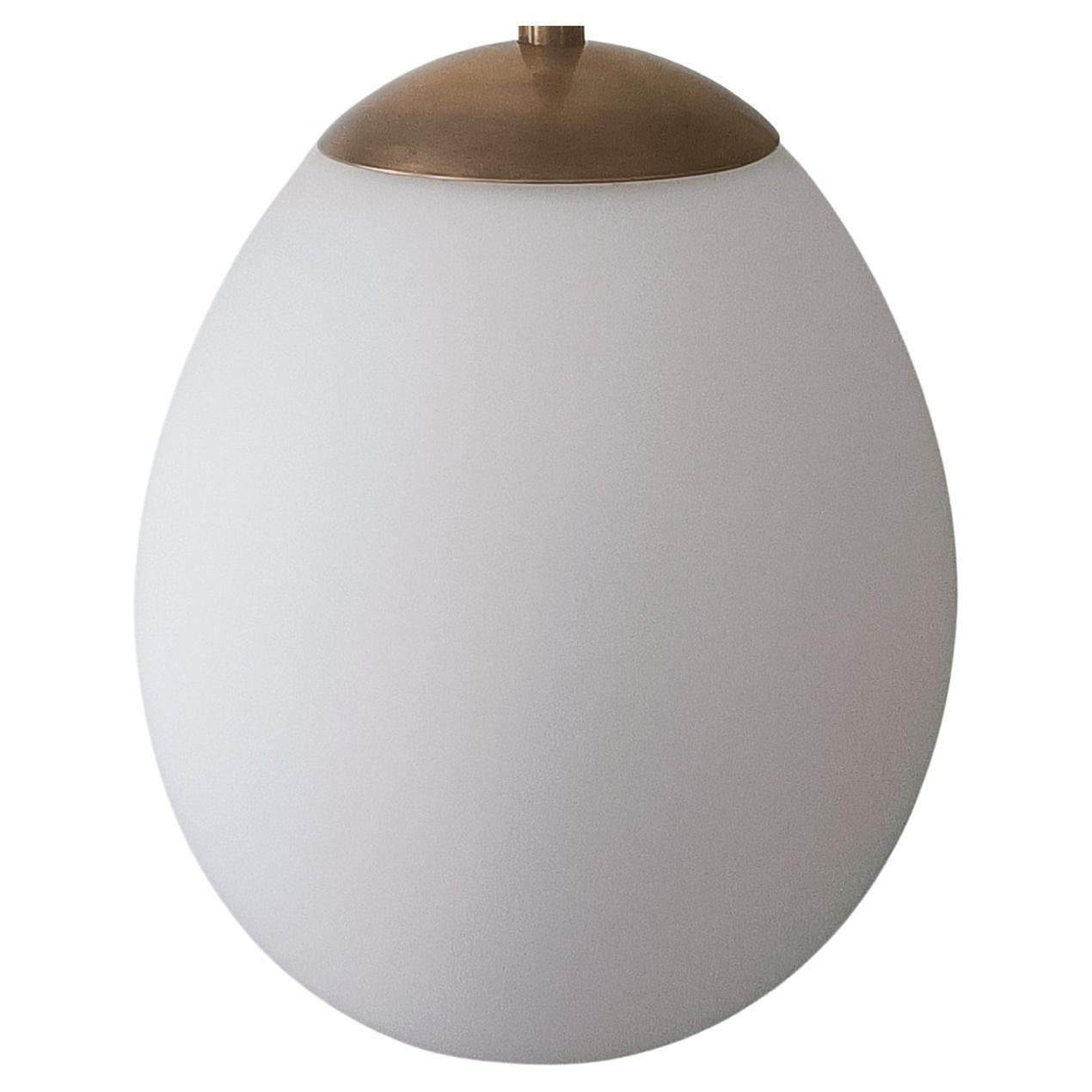 Loon - Pendente in ottone e vetro opalino di Candas Design In condizioni Nuovo in vendita a REDA, 22