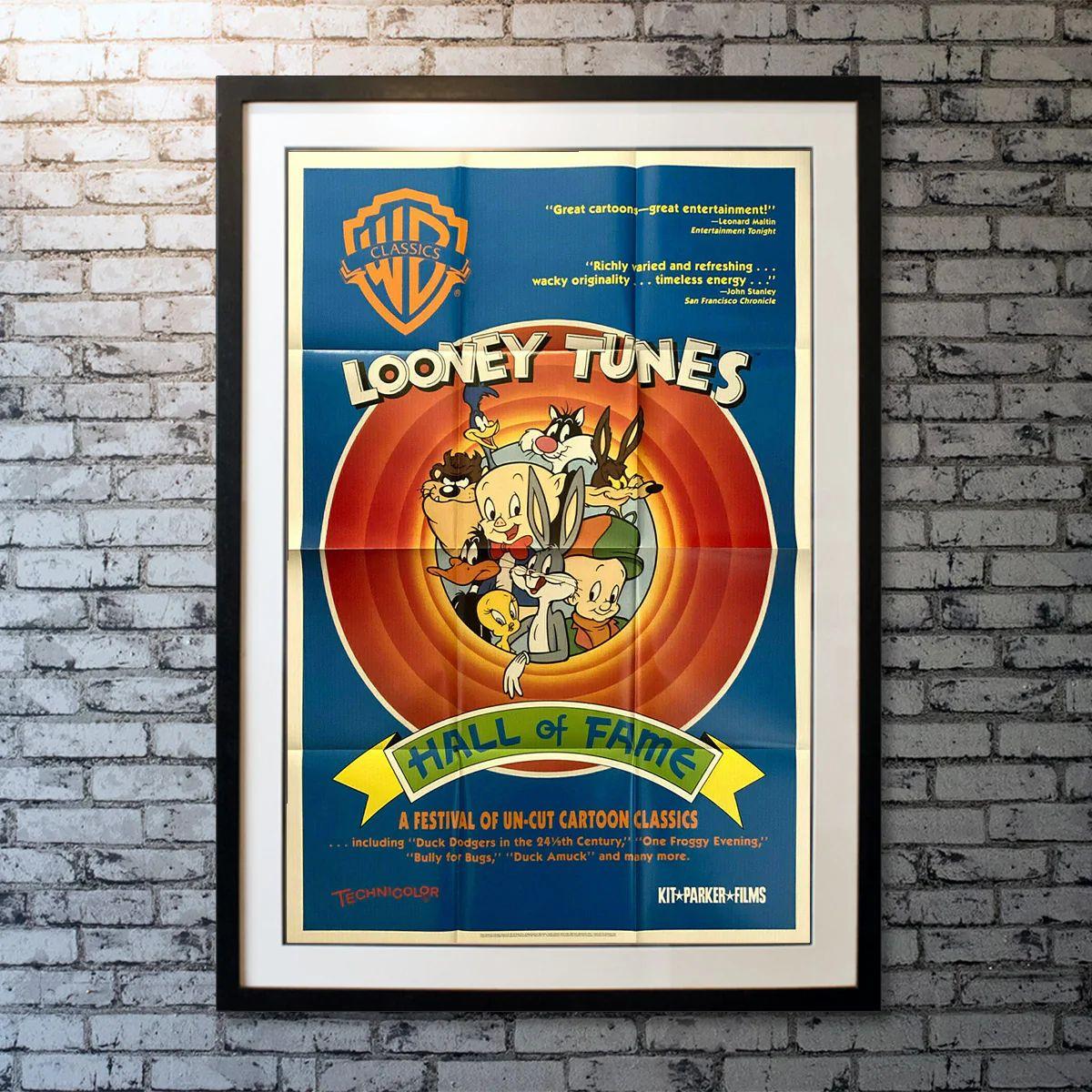 Looney Tunes Hall of Fame, Unframed Poster, 1991

Original One Sheet (27 X 40 Inches). Poster for a collection of 15 classic Warner Bros. cartoons.

Year: 1991
Nationality: United States
Condition: Unfolded
Type: Original One Sheet
Size: 27 X 40