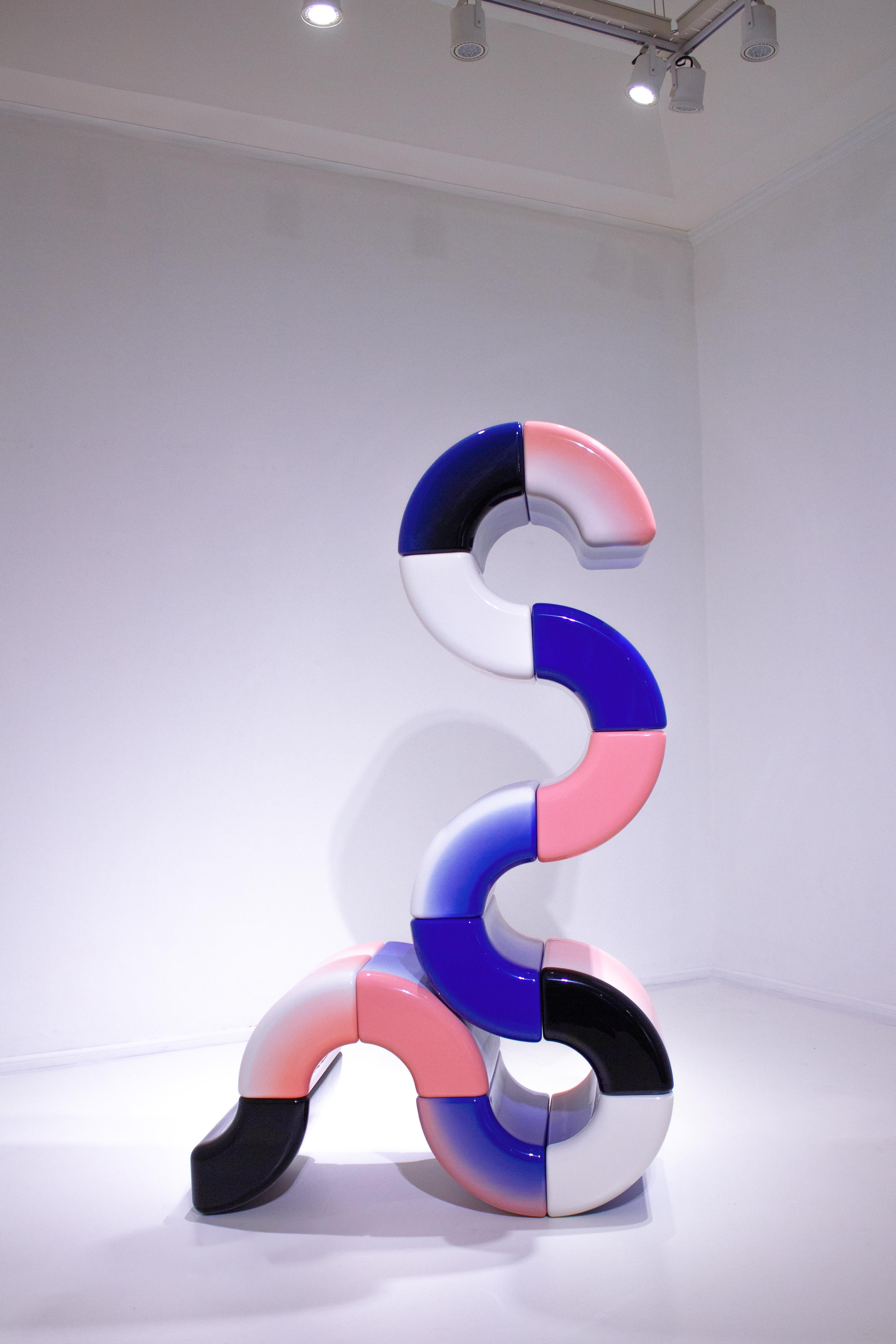 Contemporary LOOP 13 by Paul Sende, 3D Printed Modular Sculpture Car Paint Varnish Finishing For Sale