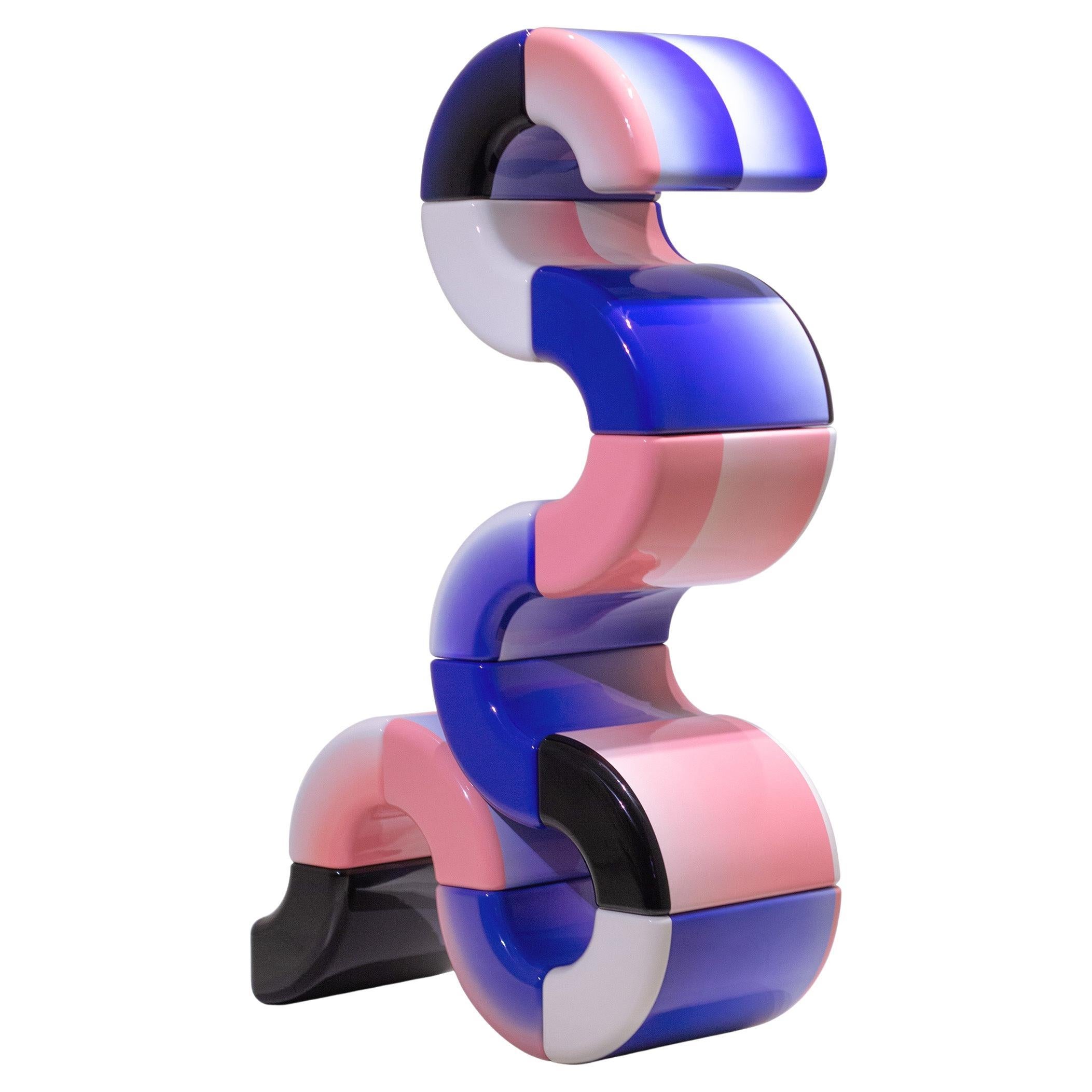 LOOP 13 by Paul Sende, 3D Printed Modular Sculpture Car Paint Varnish Finishing For Sale