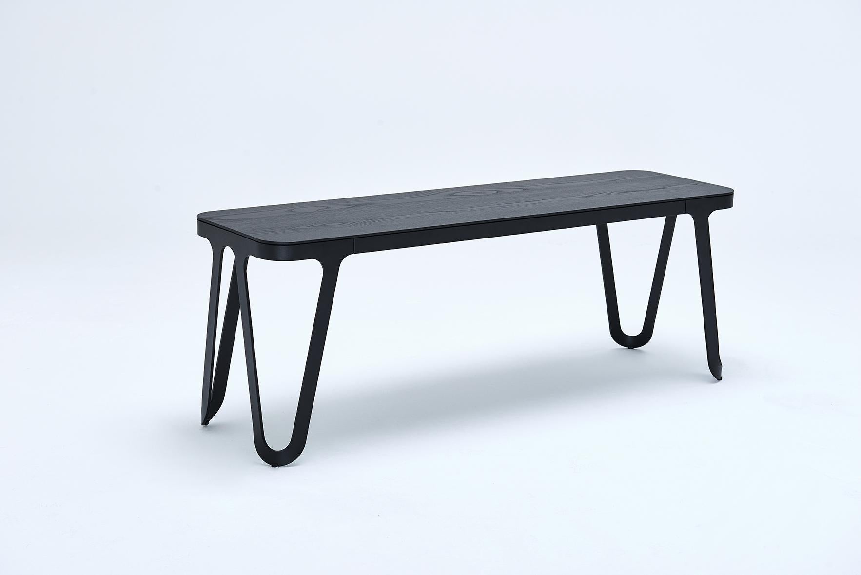 German Loop Bench 120 Oak by Sebastian Scherer For Sale