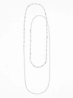 Loop Bodychain in Rhodium Plated 925 Sterling Silver & Freshwater Pearls by O Sh