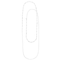 Loop Bodychain in Rhodium Plated 925 Sterling Silver & Freshwater Pearls by O Sh