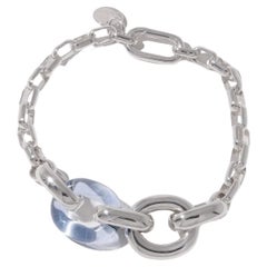 Loop Chain Bracelet in 925 Sterling Silver & Blue Jay Eco Gem by CLED