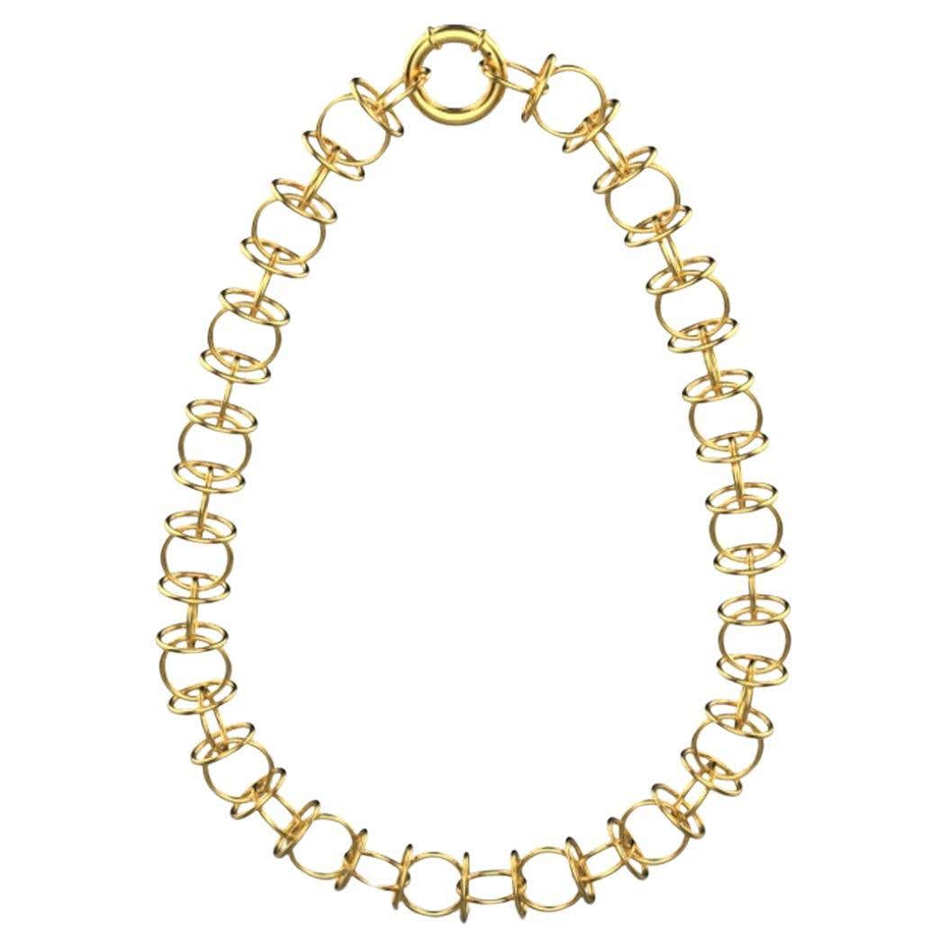 Loop Chain Necklace, 18k Gold For Sale at 1stDibs